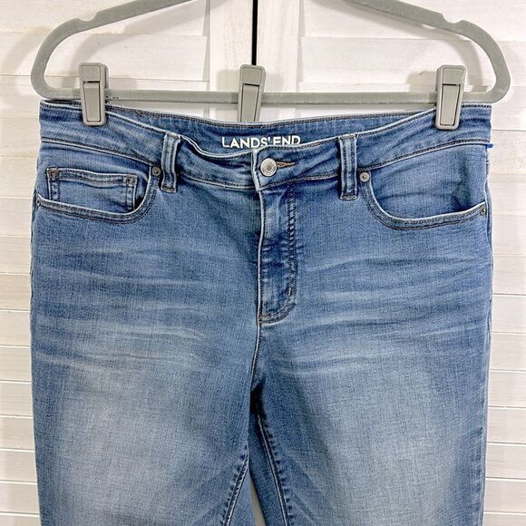 Lands End Jeans Size 12 Mid Rise True Straight Leg - Picture 3 of 13